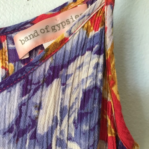 Band of Gypsies Pink Floral Print Dress Small - Picture 3 of 8